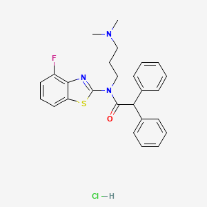 N-(3-(dimethylamino)propyl)-N-(4-fluorobenzo[d]thiazol-2-yl)-2,2-diphenylacetamide hydrochloride