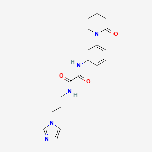 N1-(3-(1H-imidazol-1-yl)propyl)-N2-(3-(2-oxopiperidin-1-yl)phenyl)oxalamide