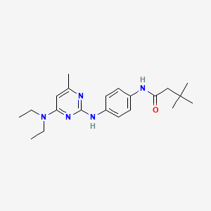 N-(4-((4-(diethylamino)-6-methylpyrimidin-2-yl)amino)phenyl)-3,3-dimethylbutanamide