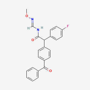 2-(4-benzoylphenyl)-2-(4-fluorophenyl)-N-[(methoxyimino)methyl]acetamide