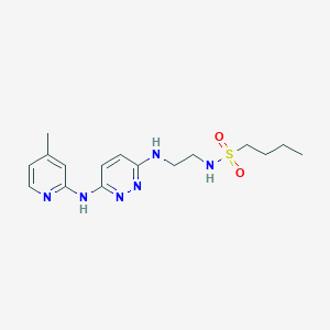 N-(2-((6-((4-methylpyridin-2-yl)amino)pyridazin-3-yl)amino)ethyl)butane-1-sulfonamide