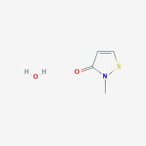 molecular formula C4H7NO2S B2701795 2-methyl-1,2-thiazol-3-one;hydrate CAS No. 2089381-44-0