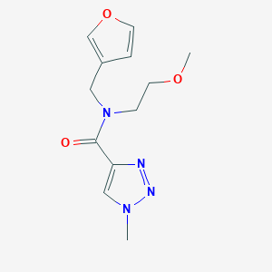molecular formula C12H16N4O3 B2701796 N-(furan-3-ylmethyl)-N-(2-methoxyethyl)-1-methyl-1H-1,2,3-triazole-4-carboxamide CAS No. 1797244-21-3