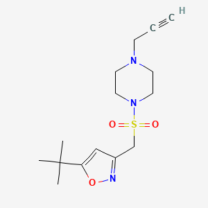 1-[(5-Tert-butyl-1,2-oxazol-3-yl)methanesulfonyl]-4-(prop-2-yn-1-yl)piperazine