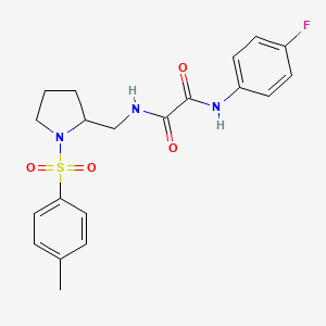 N1-(4-fluorophenyl)-N2-((1-tosylpyrrolidin-2-yl)methyl)oxalamide