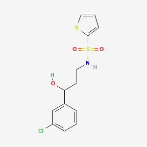 N-(3-(3-chlorophenyl)-3-hydroxypropyl)thiophene-2-sulfonamide