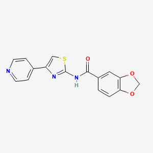 N-(4-(pyridin-4-yl)thiazol-2-yl)benzo[d][1,3]dioxole-5-carboxamide