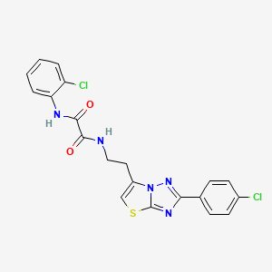 N1-(2-chlorophenyl)-N2-(2-(2-(4-chlorophenyl)thiazolo[3,2-b][1,2,4]triazol-6-yl)ethyl)oxalamide