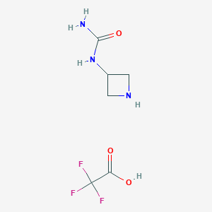 molecular formula C6H10F3N3O3 B2701817 Azetidin-3-ylurea;2,2,2-trifluoroacetic acid CAS No. 2287311-81-1