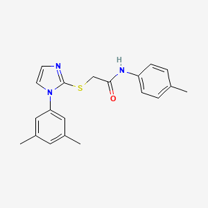 2-[1-(3,5-dimethylphenyl)imidazol-2-yl]sulfanyl-N-(4-methylphenyl)acetamide