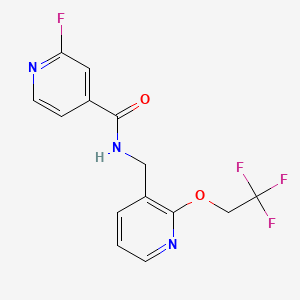 2-fluoro-N-{[2-(2,2,2-trifluoroethoxy)pyridin-3-yl]methyl}pyridine-4-carboxamide