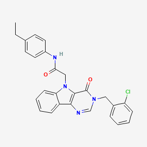 2-(3-(2-chlorobenzyl)-4-oxo-3H-pyrimido[5,4-b]indol-5(4H)-yl)-N-(4-ethylphenyl)acetamide