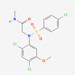 2-(N-(4-chlorophenylsulfonyl)-2,4-dichloro-5-methoxyphenylamino)-N-methylacetamide