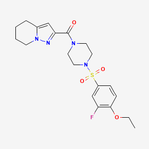 (4-((4-Ethoxy-3-fluorophenyl)sulfonyl)piperazin-1-yl)(4,5,6,7-tetrahydropyrazolo[1,5-a]pyridin-2-yl)methanone