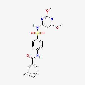 molecular formula C23H28N4O5S B2701829 N-[4-[(2,6-dimethoxypyrimidin-4-yl)sulfamoyl]phenyl]adamantane-1-carboxamide CAS No. 312749-10-3