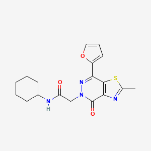 N-cyclohexyl-2-(7-(furan-2-yl)-2-methyl-4-oxothiazolo[4,5-d]pyridazin-5(4H)-yl)acetamide