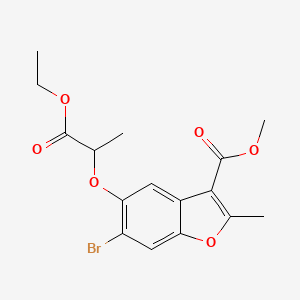 Methyl 6-bromo-5-((1-ethoxy-1-oxopropan-2-yl)oxy)-2-methylbenzofuran-3-carboxylate