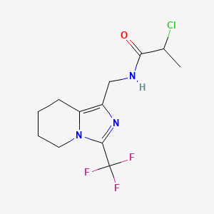 2-Chloro-N-[[3-(trifluoromethyl)-5,6,7,8-tetrahydroimidazo[1,5-a]pyridin-1-yl]methyl]propanamide
