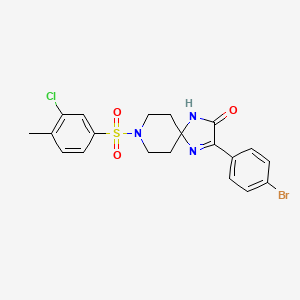 3-(4-Bromophenyl)-8-((3-chloro-4-methylphenyl)sulfonyl)-1,4,8-triazaspiro[4.5]dec-3-en-2-one
