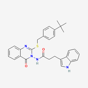 N-[2-[(4-tert-butylphenyl)methylsulfanyl]-4-oxoquinazolin-3-yl]-3-(1H-indol-3-yl)propanamide