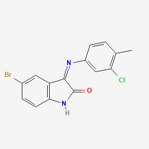 5-bromo-3-[(3-chloro-4-methylphenyl)imino]-1H-indol-2-one