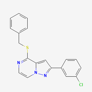4-(Benzylthio)-2-(3-chlorophenyl)pyrazolo[1,5-a]pyrazine