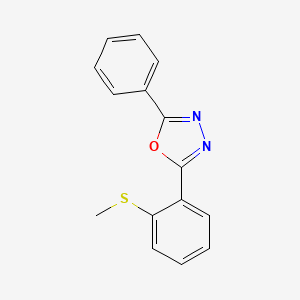 molecular formula C15H12N2OS B2701849 Methyl 2-(5-phenyl-1,3,4-oxadiazol-2-yl)phenyl sulfide CAS No. 339014-15-2