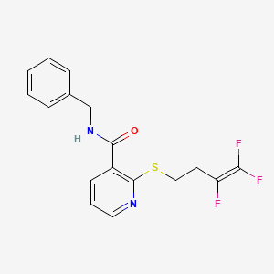 molecular formula C17H15F3N2OS B2701853 N-benzyl-2-[(3,4,4-trifluoro-3-butenyl)sulfanyl]nicotinamide CAS No. 478081-11-7