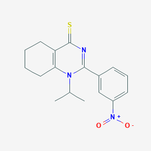 molecular formula C17H19N3O2S B2701858 1-isopropyl-2-(3-nitrophenyl)-5,6,7,8-tetrahydroquinazoline-4(1H)-thione CAS No. 446277-60-7