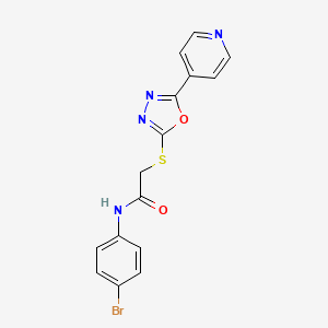 molecular formula C15H11BrN4O2S B2701859 N-(4-BROMOPHENYL)-2-{[5-(PYRIDIN-4-YL)-1,3,4-OXADIAZOL-2-YL]SULFANYL}ACETAMIDE CAS No. 899752-14-8