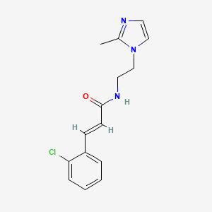 molecular formula C15H16ClN3O B2701866 (2E)-3-(2-chlorophenyl)-N-[2-(2-methyl-1H-imidazol-1-yl)ethyl]prop-2-enamide CAS No. 1286744-48-6