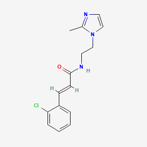 molecular formula C15H16ClN3O B2701866 (E)-3-(2-chlorophenyl)-N-(2-(2-methyl-1H-imidazol-1-yl)ethyl)acrylamide CAS No. 1286744-48-6