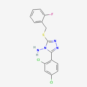 3-(2,4-Dichlorophenyl)-5-((2-fluorobenzyl)thio)-4H-1,2,4-triazol-4-ylamine