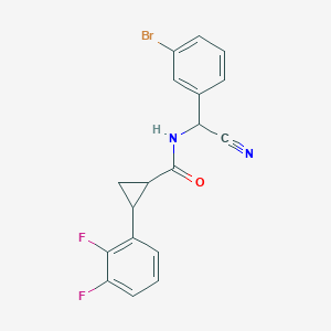 molecular formula C18H13BrF2N2O B2701879 N-[(3-bromophenyl)(cyano)methyl]-2-(2,3-difluorophenyl)cyclopropane-1-carboxamide CAS No. 1445122-74-6