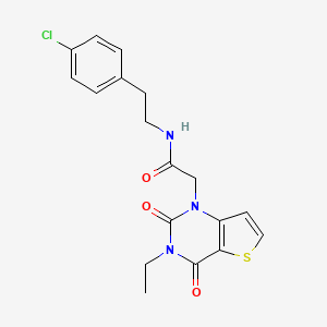 molecular formula C18H18ClN3O3S B2701884 N-[2-(4-chlorophenyl)ethyl]-2-(3-ethyl-2,4-dioxothieno[3,2-d]pyrimidin-1-yl)acetamide CAS No. 879135-44-1