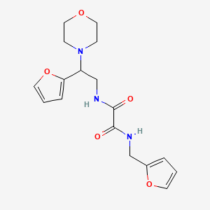 molecular formula C17H21N3O5 B2701888 N-(2-furfuryl)-N''-[2-(2-furyl)-2-morpholino-ethyl]oxamide CAS No. 877631-13-5