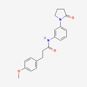 molecular formula C20H22N2O3 B2701899 3-(4-methoxyphenyl)-N-(3-(2-oxopyrrolidin-1-yl)phenyl)propanamide CAS No. 941933-67-1