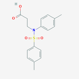 molecular formula C17H19NO4S B027019 3-[(Toluene-4-sulfonyl)-p-tolyl-amino]-propionic acid CAS No. 101585-37-9