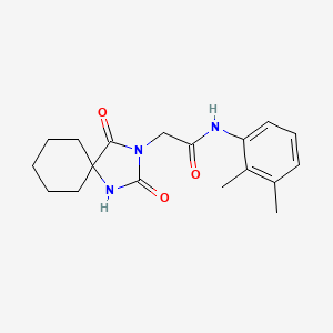 molecular formula C18H23N3O3 B2701902 N-(2,3-dimethylphenyl)-2-(2,4-dioxo-1,3-diazaspiro[4.5]dec-3-yl)acetamide CAS No. 923140-61-8