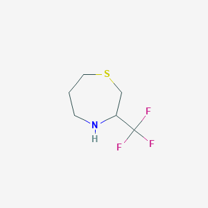 molecular formula C6H10F3NS B2701906 3-(Trifluoromethyl)-1,4-thiazepane CAS No. 1462361-43-8