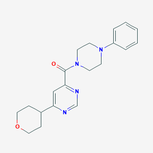 molecular formula C20H24N4O2 B2701908 [6-(Oxan-4-yl)pyrimidin-4-yl]-(4-phenylpiperazin-1-yl)methanone CAS No. 2415471-77-9
