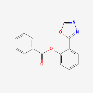 molecular formula C15H10N2O3 B2701942 2-(1,3,4-Oxadiazol-2-yl)phenyl benzenecarboxylate CAS No. 240115-75-7