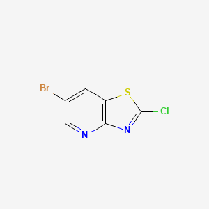 molecular formula C6H2BrClN2S B2701951 6-溴-2-氯噻唑并[4,5-b]吡啶 CAS No. 960535-44-8