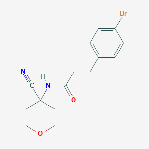 molecular formula C15H17BrN2O2 B2701956 3-(4-Bromophenyl)-N-(4-cyanooxan-4-YL)propanamide CAS No. 1436201-88-5