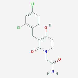 molecular formula C14H12Cl2N2O3 B2701957 2-[3-(2,4-dichlorobenzyl)-4-hydroxy-2-oxo-1(2H)-pyridinyl]acetamide CAS No. 478063-86-4
