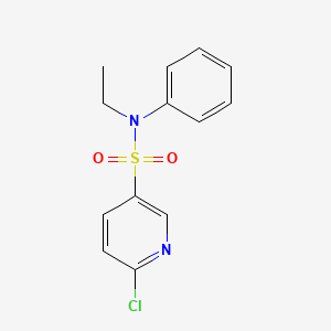 molecular formula C13H13ClN2O2S B2701968 6-氯-N-乙基-N-苯基吡啶-3-磺酰胺 CAS No. 554438-93-6