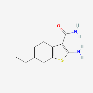 molecular formula C11H16N2OS B2702000 2-Amino-6-ethyl-4,5,6,7-tetrahydro-1-benzothiophene-3-carboxamide CAS No. 328270-02-6