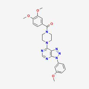 molecular formula C24H25N7O4 B2702011 (3,4-dimethoxyphenyl)(4-(3-(3-methoxyphenyl)-3H-[1,2,3]triazolo[4,5-d]pyrimidin-7-yl)piperazin-1-yl)methanone CAS No. 920184-47-0