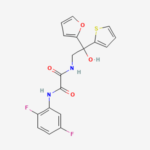 molecular formula C18H14F2N2O4S B2702014 N1-(2,5-difluorophenyl)-N2-(2-(furan-2-yl)-2-hydroxy-2-(thiophen-2-yl)ethyl)oxalamide CAS No. 1903167-09-8