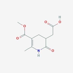 molecular formula C10H13NO5 B2702025 [5-(Methoxycarbonyl)-6-methyl-2-oxo-1,2,3,4-tetrahydropyridin-3-yl]acetic acid CAS No. 2279122-94-8